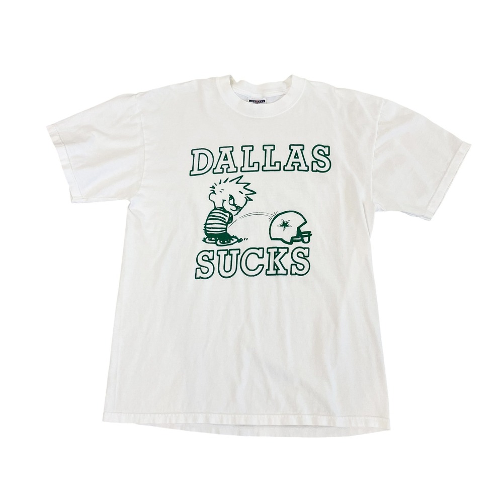 Vintage 90s Philadelphia Eagles Rivalry T-Shirt Dallas Giants Suck Mens Large